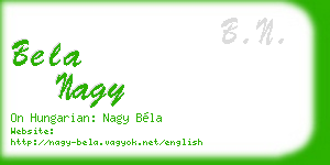 bela nagy business card